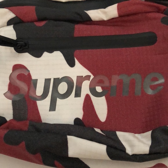 Supreme Red Camo Sling Bag - Picture 2 of 11